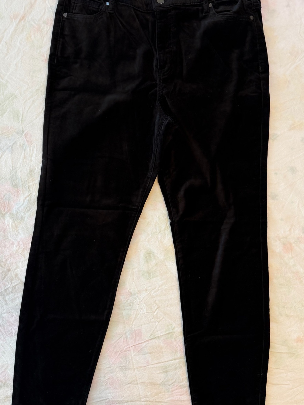 Well Worn Black Velvet Pants